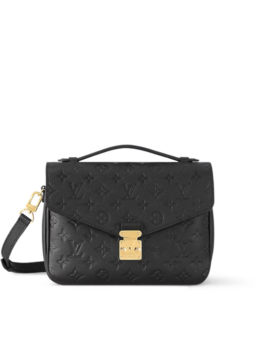 Louis Vuitton Black Quilted Pochette Métis Crossbody Bag with Gold Hardware